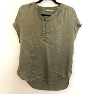 Vince‎ Silk Top Olive Green XS